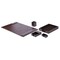 Dacasso Dark Brown Bonded Leather 5-Piece Desk Set DF-3602 - alternate 4